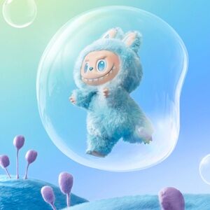 Blue Furry Monster Action Figure